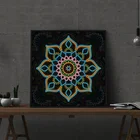 Art XYL-070 Mandala Art Print Custom Luminous Diamond Painting 5D Crystal Diamond Painting Glow In Dark Beads