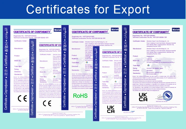 Certificates for Export