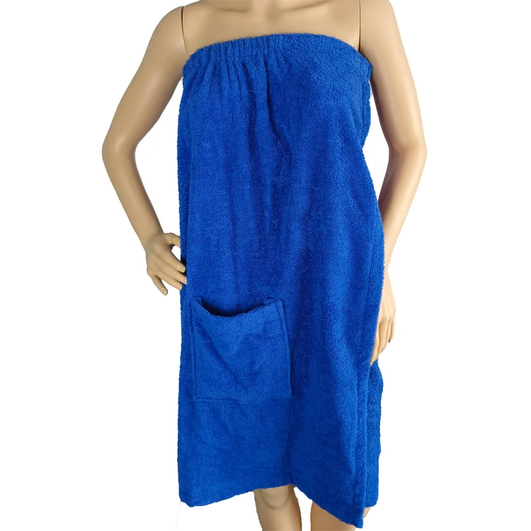 women bath spa wrap towel cotton terry body wrap towel adjustable shower wrap towel robe