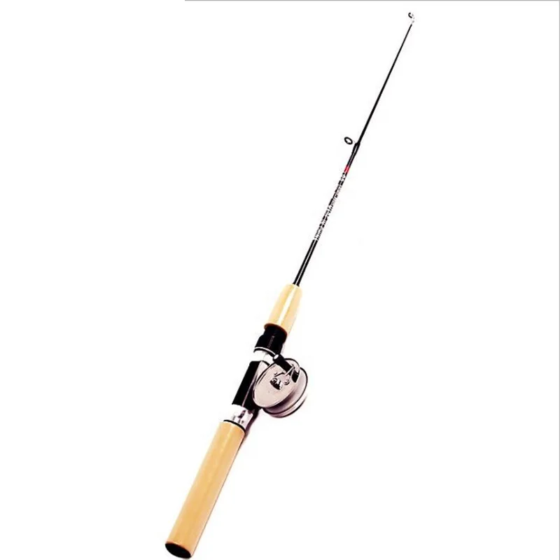 Ice Fishing Rod Winter Short FRP Fiber Lightweight Retractable Telescopic Pole 