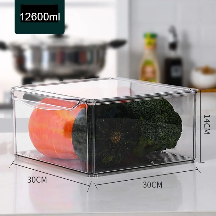 12.6L Clear Vacuum Seal Food Storage Containers for Kitchen Space Saver Organization