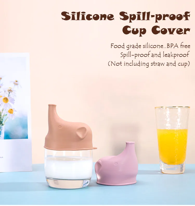 Wholesale BPA Free Custom Logo Spill Proof Baby Silicone Sippy Cup Lids