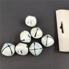 Bell 2.5cm S/8 DIY Round Xmas Bell To Decorates Christmas Tree Letterpress Printing DIY Round Xmas Bell