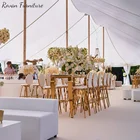 Wedding Table Luxury Gold Wedding High Bar Counter Table With Stainless Steel Leg For Event And Party Dining