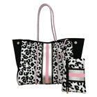Handbag 2021 Factory Customized Woman Neoprene Tote Bag Waterproof Perforated Summer Beach Handbag