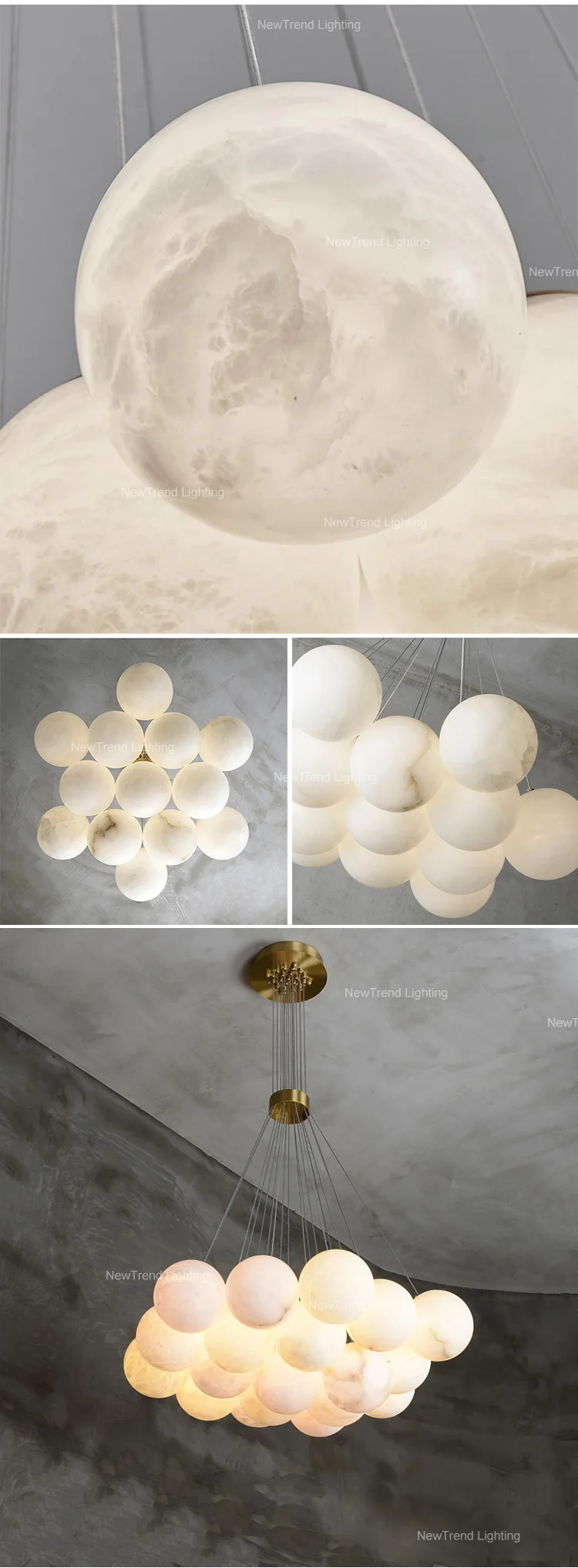 CPL-238 Focus on Customization Fixture Living Room Dining Room Bedroom Modern Marble Ring Balloon Chandelier supplier