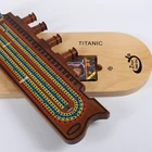 Custom Travel Cribbage Board Game Set With Acrylic Pegs And A Standard Deck Of Playing Cards