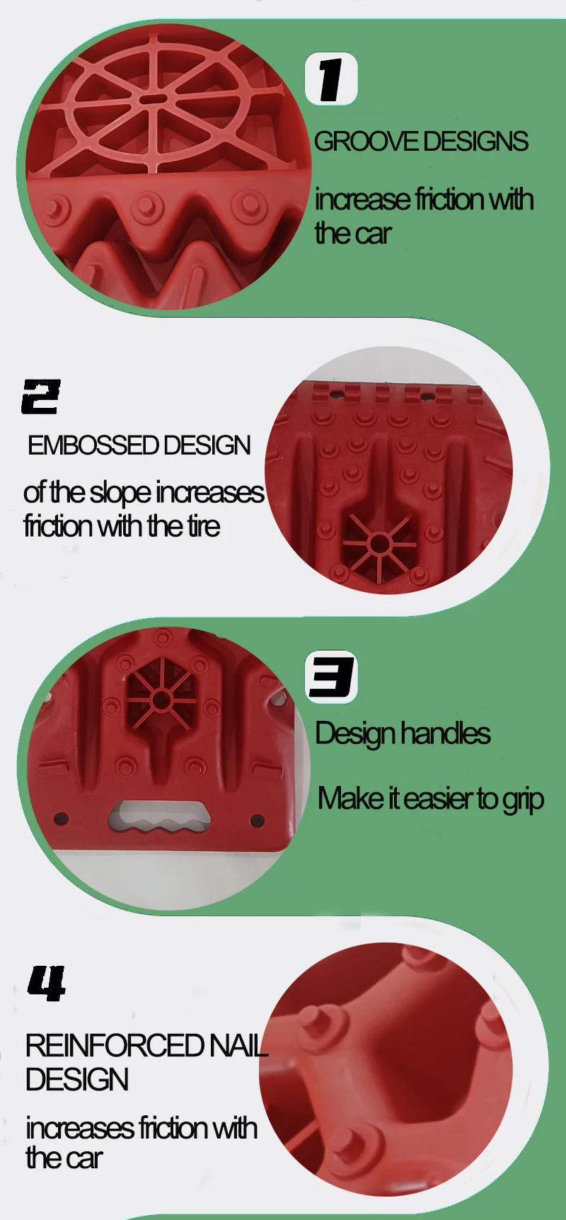 Cross-Country Escape Board Traction Recovery Board Kit JP heater Recovery Boards Traction Tracks Mat for Car Jeep Off-road