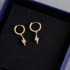 Diamond Earrings CZircon S925 Sterling Silver Diamond Lightning Personalized All-match Earrings Jewelry