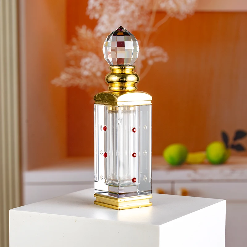 product small bridge cyrstal 2025 new hot square luxury glass empty bottle 3ml 6ml square crystal perfume bottle-4