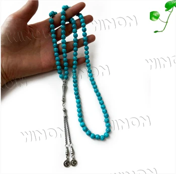 Muslim Tasbih 99 Rosay Beads 6mm Yellow Resin Amber Islam Prayer dhikr Misbaha Islamic Religion Eid Ramadan Gift muslim rosary