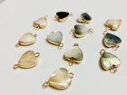 Abalone Fine Jewelry Wholesale Baroque Style Rainbow Color Abalone Shell Half Moon Shell Pendant