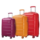 Luggage Factory Luggage OEM/ODM PP Custom Travel Bags Hard Cases 3 Piece 4 Piece Smart USB Luggage