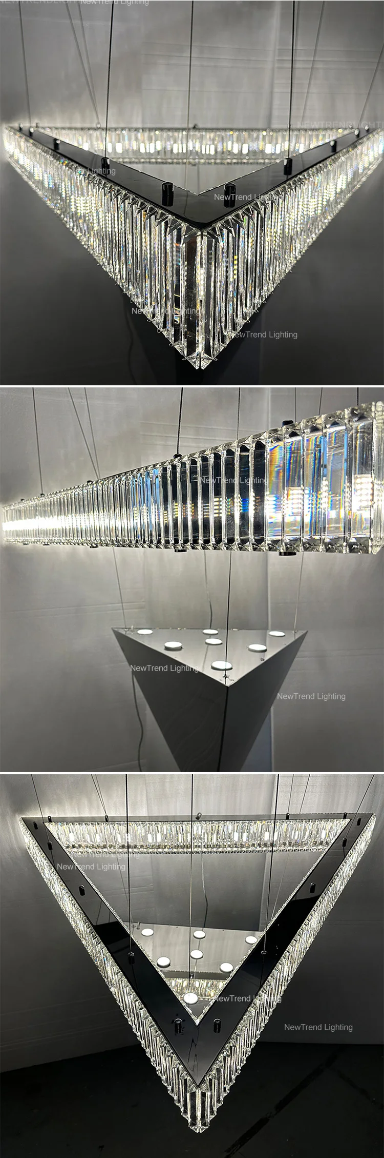 CPL-370 Luxury Style Indoor Decoration Villa Show Room Bar Custom Modern Crystal Chandelier factory