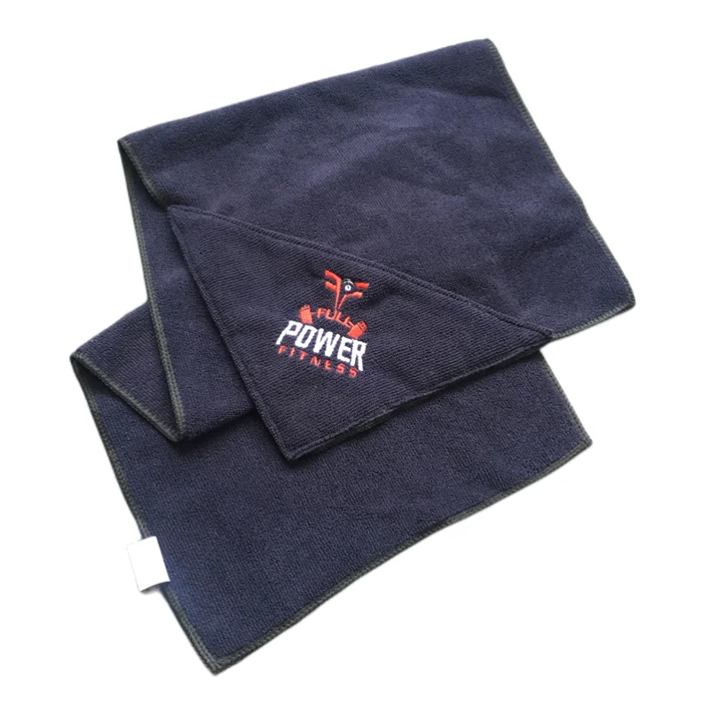 Custom design workout towel microfiber sports towel embroidered cotton gym fitness towel