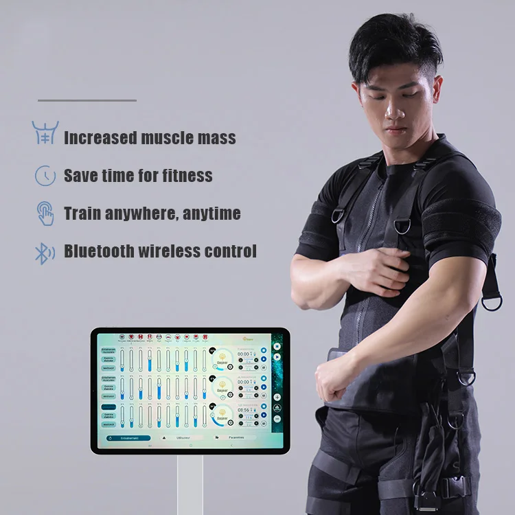 One To 6 Workout Ems Training Muscle Stimulation Suit Fitness Machine