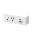Extender American Standard Mini Travel Portable Multi 2 Way 1 Usb-a 1 Type-c Wall Tap Outlet Extender
