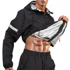 Suits Sauna Sweat Suit Wholesale Speed Up Weight Loss Running Fitness Hot Sauna Sweat Jacket Silvery Sauna Suits