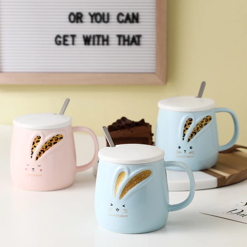 cute rabbit porcelain coffee mug ceramic gift mug