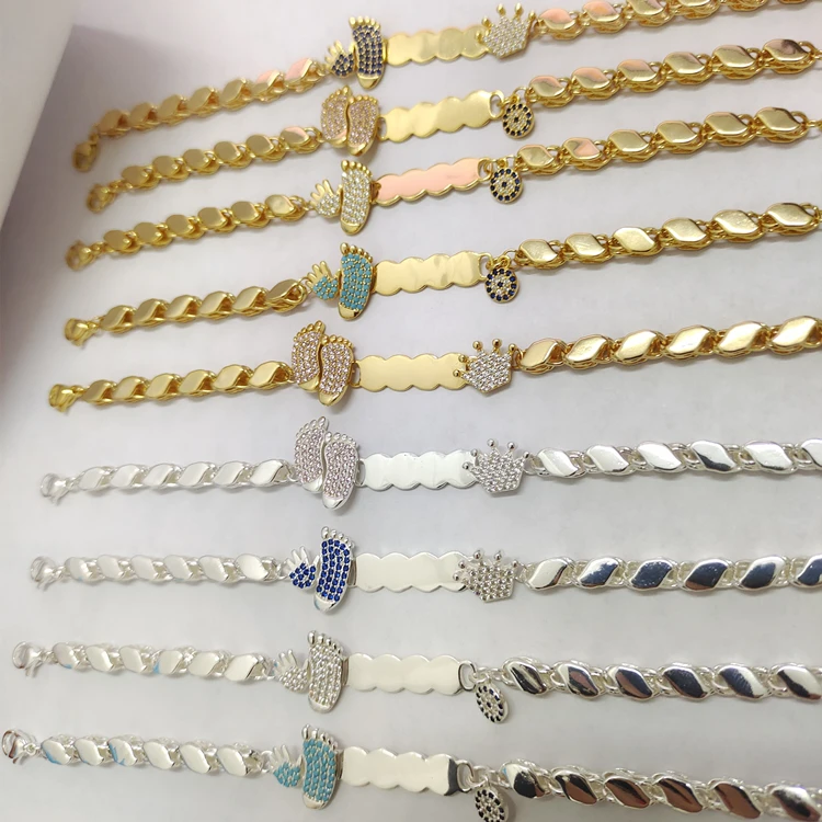 Baby Name Bracelet Gold Plated Bracelet 