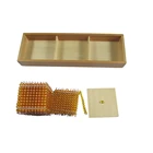 Game Bead Maths Game Montessori Teaching Golden Bead Chain Set Montessori Beading And Frame