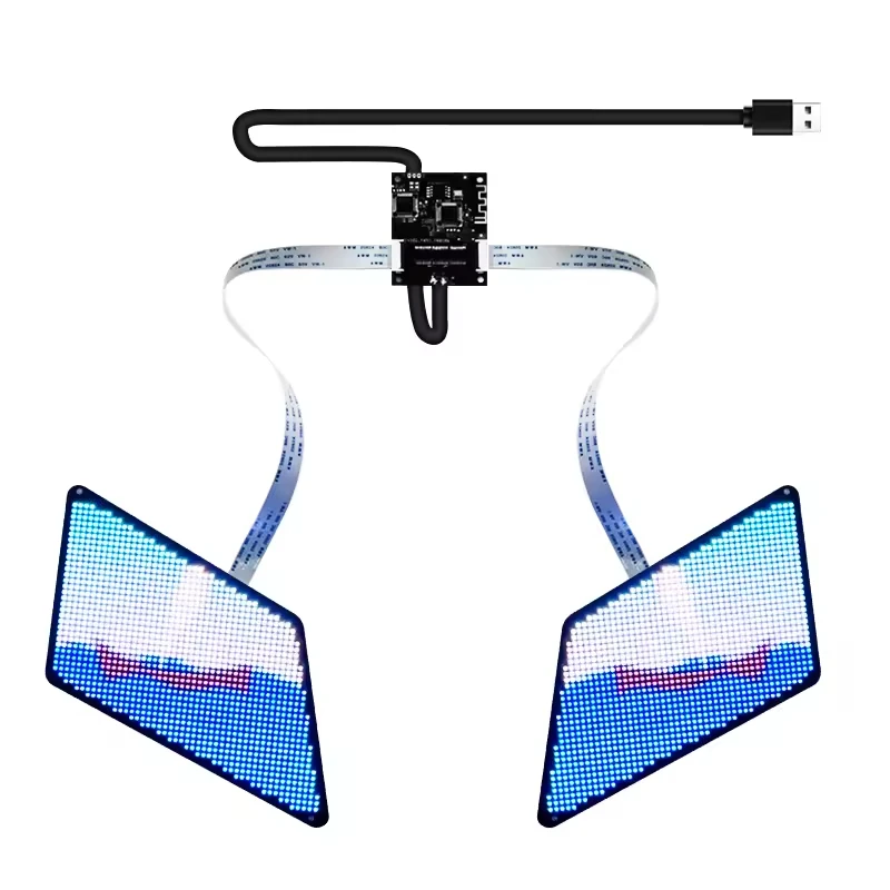 LED Display Car Headlight  Phone Programmable LED Eye Screen  Chinese Wholesale RGB Controlled Back Pack Led Screen