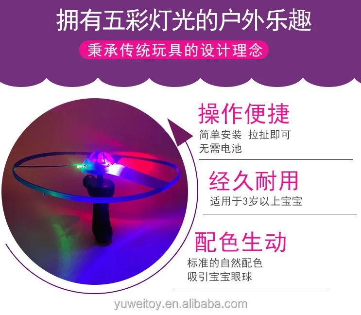 Toys Rotating Bouncing with Gyroscope Likes LED Light Emitting Plastic Frisbee Toy 7