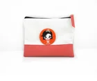 Canvas Clutch Fashion Small PU Canvas Cosmetic Bags Cute Makeup Pouch Clutch Bag For Women