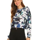 Hoodie 2020 New Style Multicolor Printed Long Sleeve Crop Top Loose Fit Hoodie Women Top