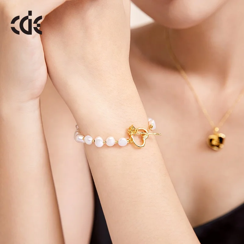 925 Sterling Silver Flower Rose Pearl Bracelet Accessories Jewelry For Women