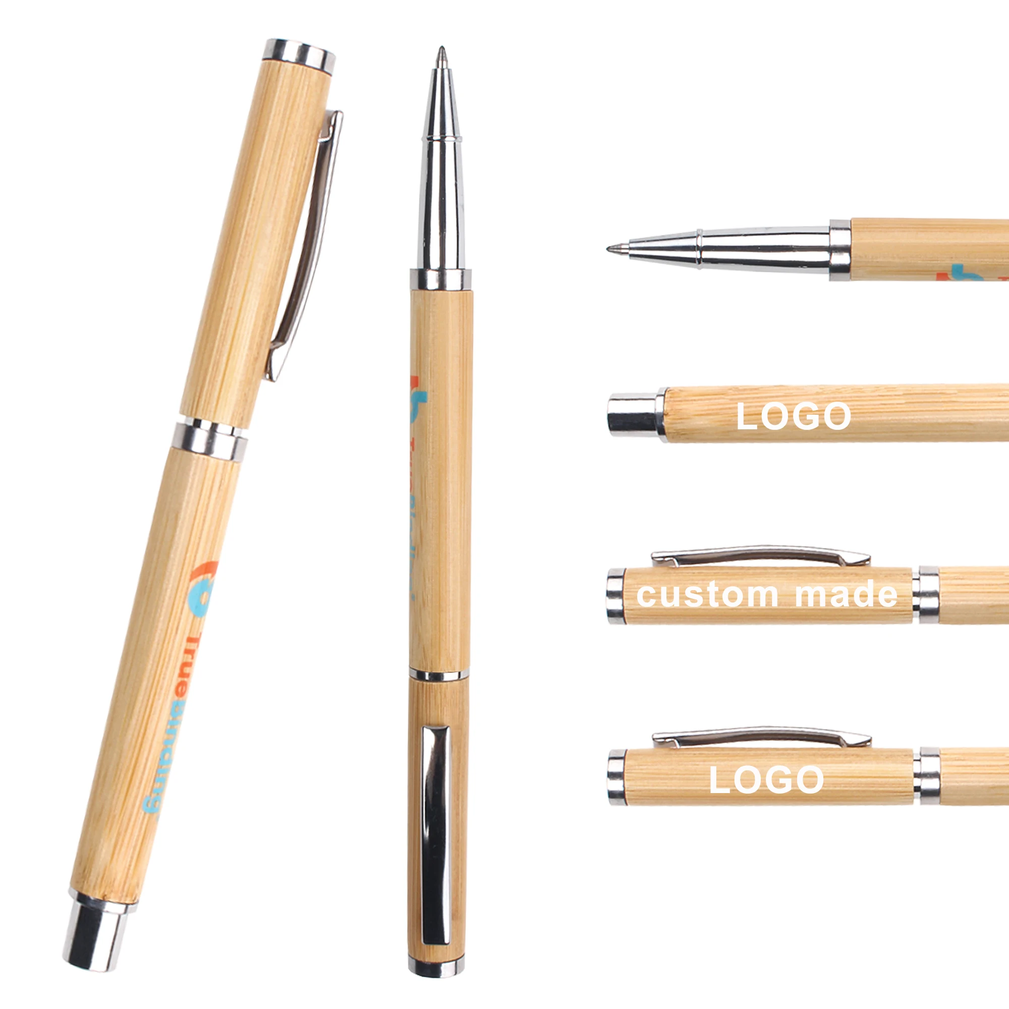 Wholesale high quality advertisement wooden bamboo gel ink pen with printed logo Wholesale high quality advertisement wooden bamboo gel ink pen with printed logo