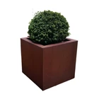 Planter Box Beautiful Corten Tall Planter Stainless Steel Pot Flower Box Rectangle For Planting Seeds