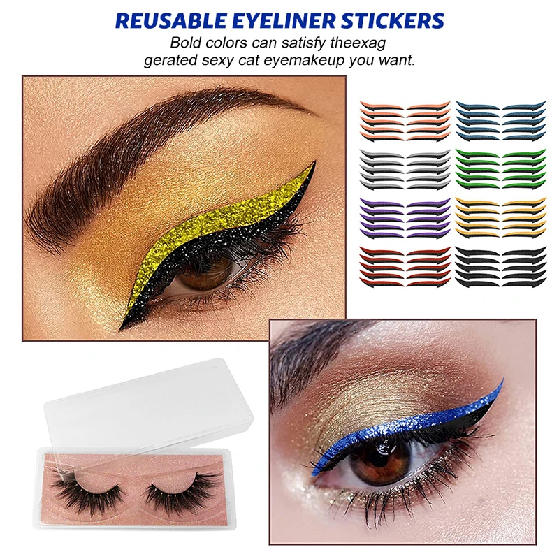 High Quality Eyeliner Stickers With 1 Pairs Eyelashes Colorful 20pcs Glitter  Eyelid Line Sticker - Buy Eyelid Line Sticker,Glitter Eyeliner Stickers  With 1 Pairs Eyelashes Product on Alibaba.com