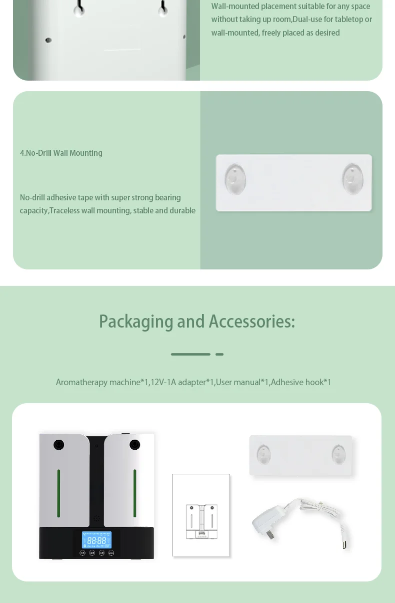 YAOJI Home Appliances Wall Mounted Essential Oil Diffuser Home Perfume Electric Air Pump Scent Oil Diffuser Manufacture