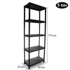 Items Black Big Size 5 Shelves Large Items Storage Rack