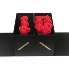 Rose Roses Packaging Box Custom Luxury Gift Packing Valentine Day I Love You Flower Heart Shaped Rose Boxes