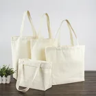 Tote Totebag Women's Tote Bags Custom Logo Print 100%natural Plain Cotton Canvas Tote Bag