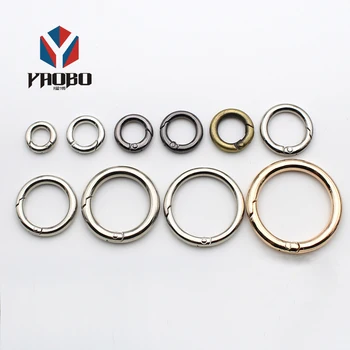Metal Stainless Steel Gate Round Ring Carabiner Snap Clip Open Hook Spring O Ring