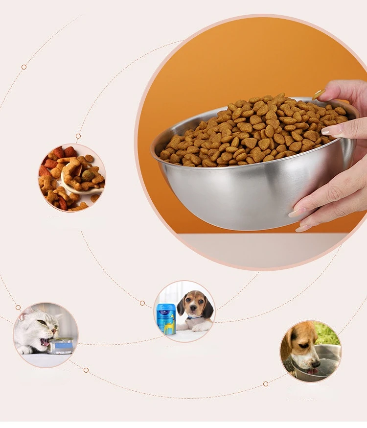 Factory Wholesale New Bowl Drinking Dog Basin Double Dog Cat Bowls Stainless Steel Dog Bowl