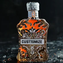 Embossment Gold Foil Stamping Wine Labels Spot UV Texture Paper Whisky Bottle Labels