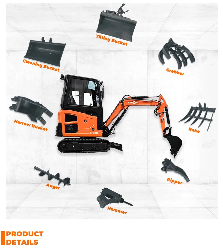 Everun Ce Approved Ere H Ton Digger Machine S Steel Material New