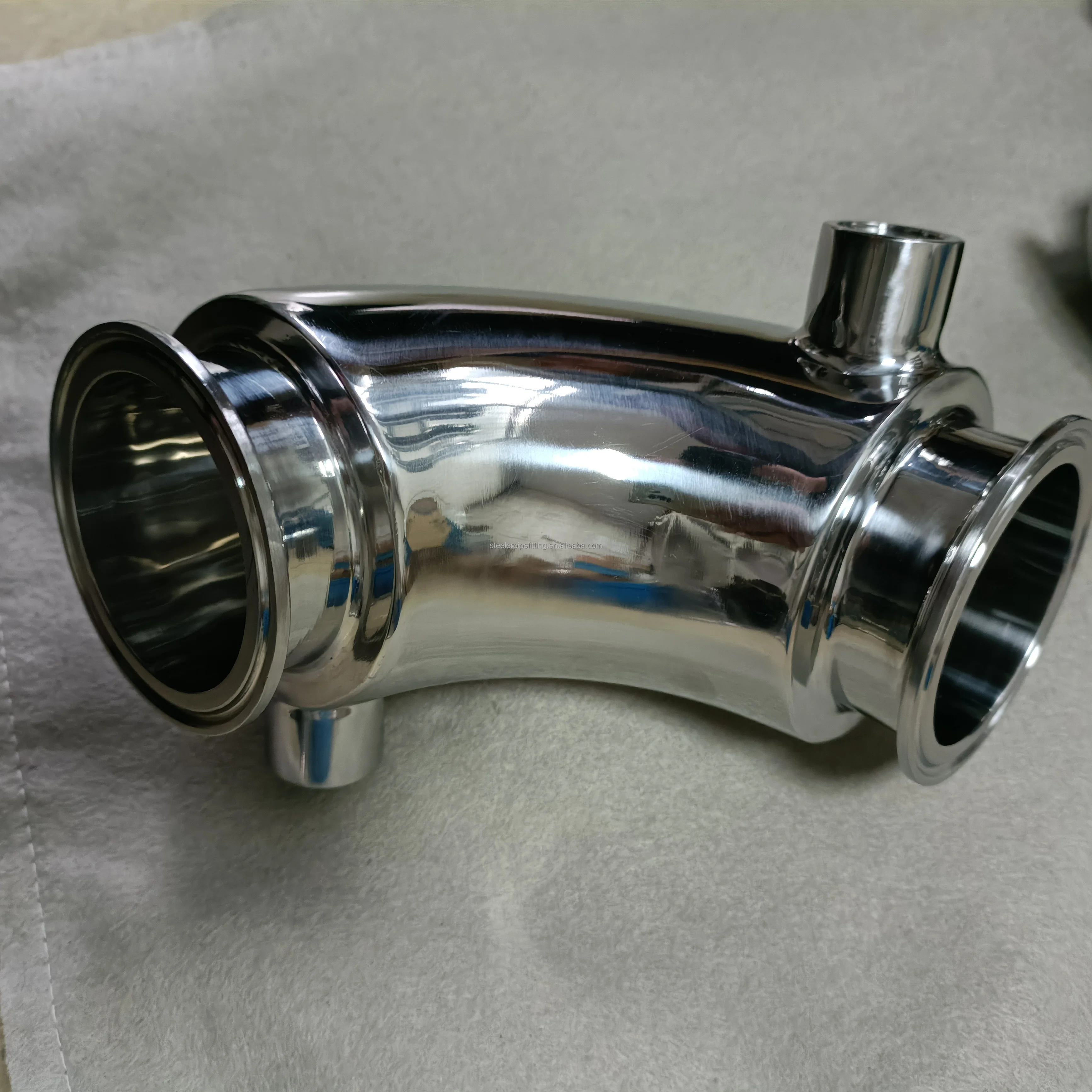 Ss304 Stainless Steel Sanitary Tri Clamp 90degree Jacketed Elbow With