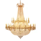 Candle Brass Light Vintage Classic French Luxury Candle Brass Chandelier Led Light Lustre Pendant Lamp