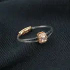 Rings New Style 18K Gold Plated Wedding Platinum Rings Diamond Fashion Jewelry For Women