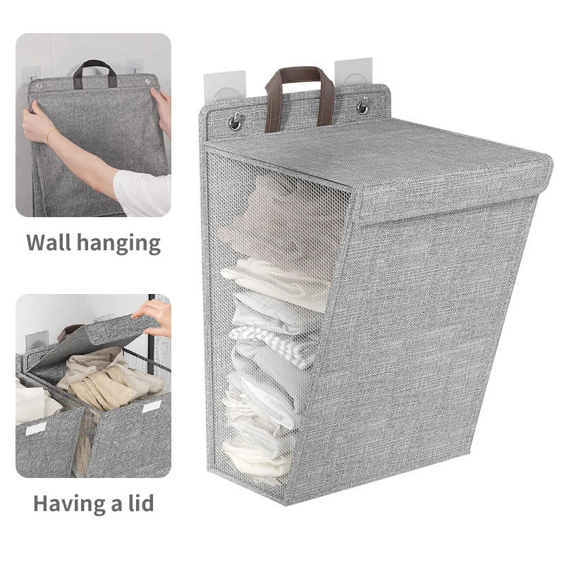 Laundry Basket Foldable Multifunctional Hanging Laundry Hamper Dirty Clothes Storage Basket