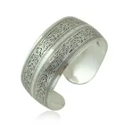 Bracelet Vintage Tibetan Silver Miao Wide Bohemian Carved Silver Chuky Bracelet