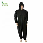 Work Uniform Black Disposable Nonwoven Coverall Work Uniform Water Resistant