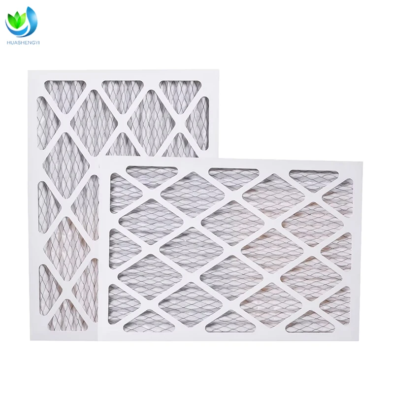 High Quality MERV 8 11 13 14 AC Furnace HVAC Pleated Air Filter 20x20x1 Inch Pleated Frame Cardboard Filter details