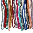 Necklace Long 60 Inch Crystal Beaded Necklace Knotted Bead Necklace Long Knotted Bead Necklace Double Wrap Crystal