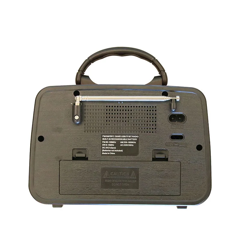 RS-3177BT Factory Produce Wooden Vintage and Fashion Style Portable Radio With Usb,tf Player Rechargeable and Blueteeth